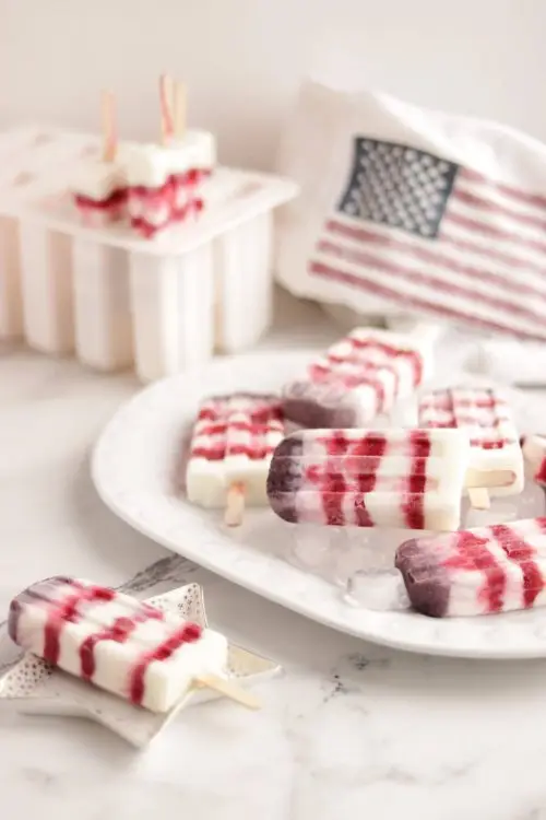 Red White and Blueberry Popsicles