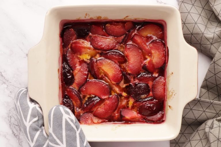 Step 2 - Roasted Plum Breakfast Parfaits
