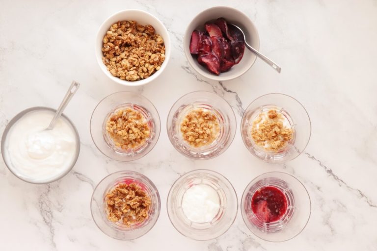 Step 4 - Roasted Plum Breakfast Parfaits