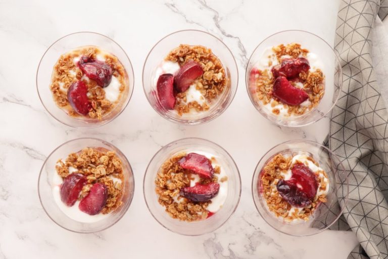 Step 4 - Roasted Plum Breakfast Parfaits