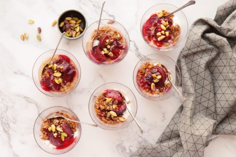 Step 5 - Roasted Plum Breakfast Parfaits
