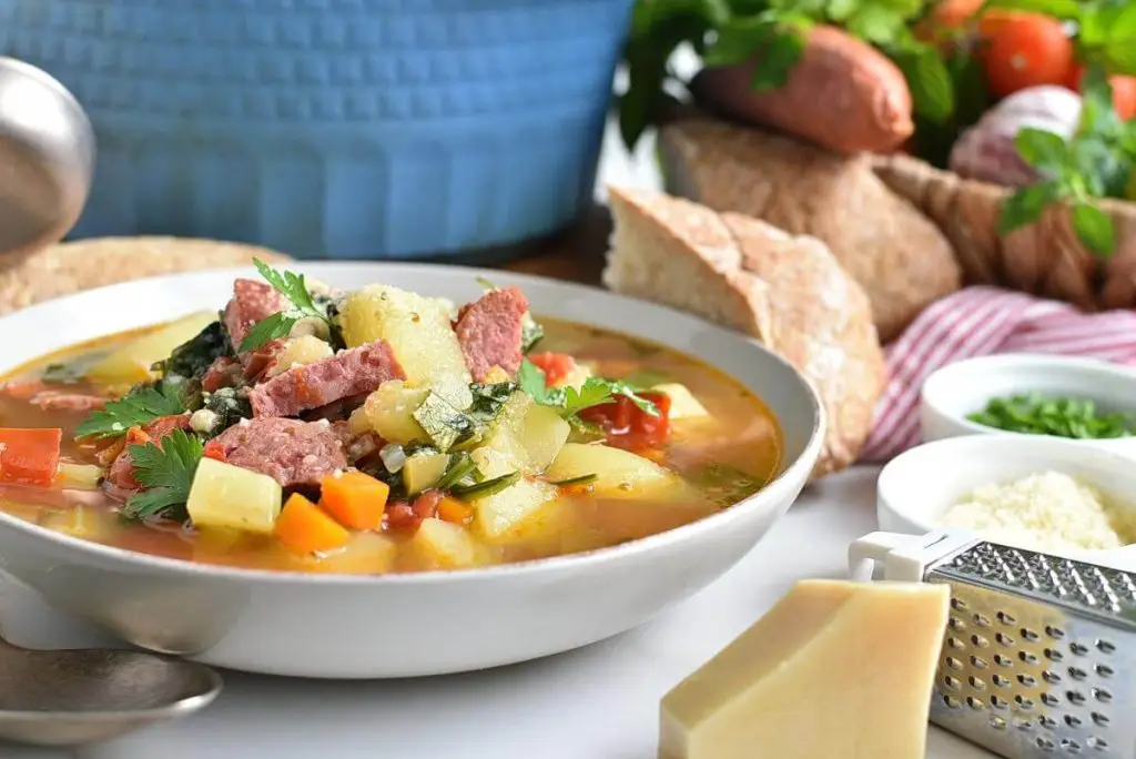 Smoked Sausage and Vegetable Soup