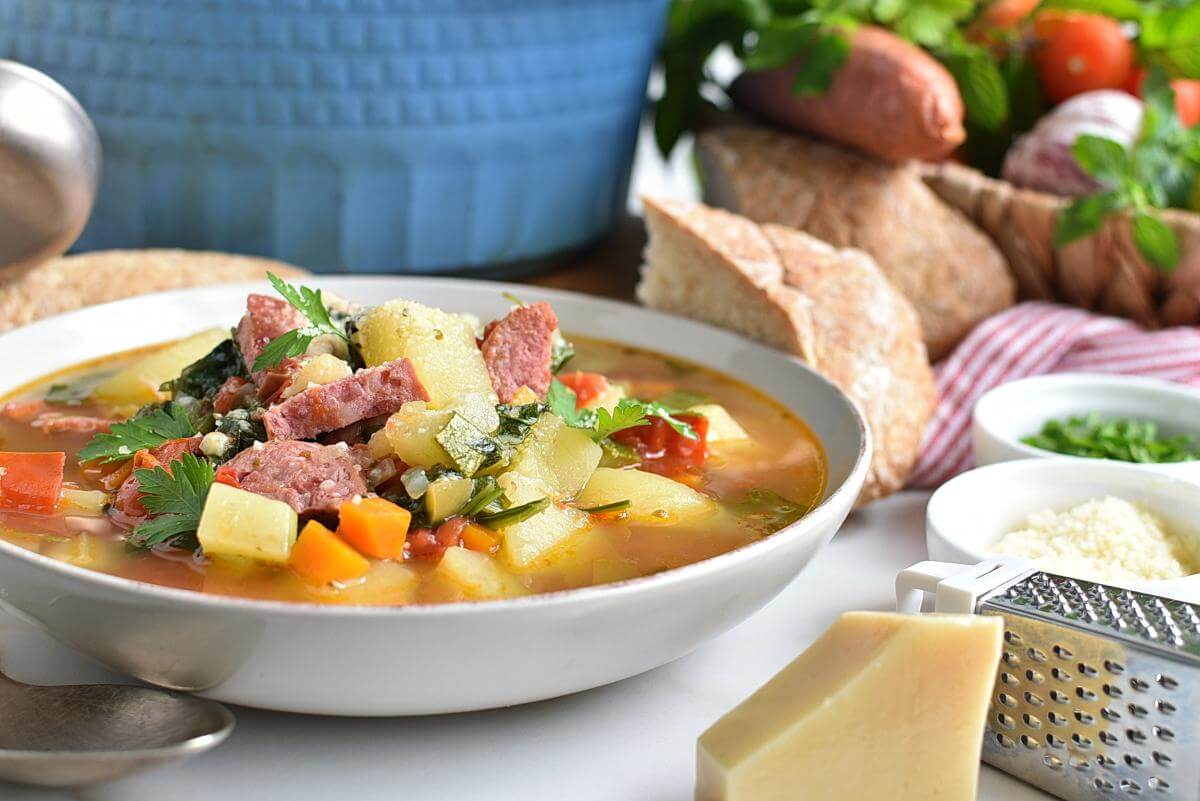 Smoked Sausage and Vegetable Soup