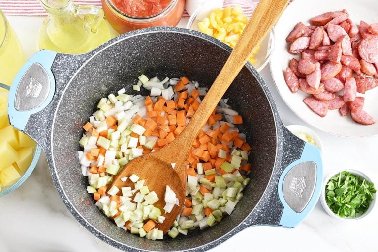 Step 2 - Smoked Sausage and Vegetable Soup