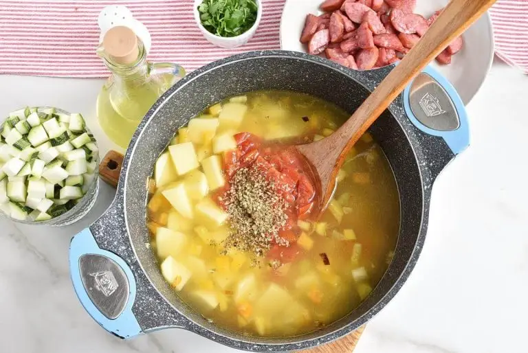 Step 4 - Smoked Sausage and Vegetable Soup