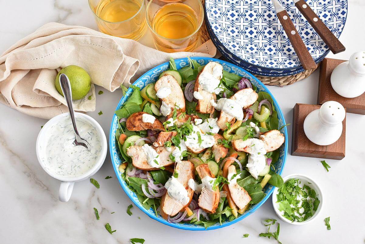 Spicy Grilled Chicken Salad Recipe–Homemade Spicy Grilled Chicken Salad–Easy Spicy Grilled Chicken Salad