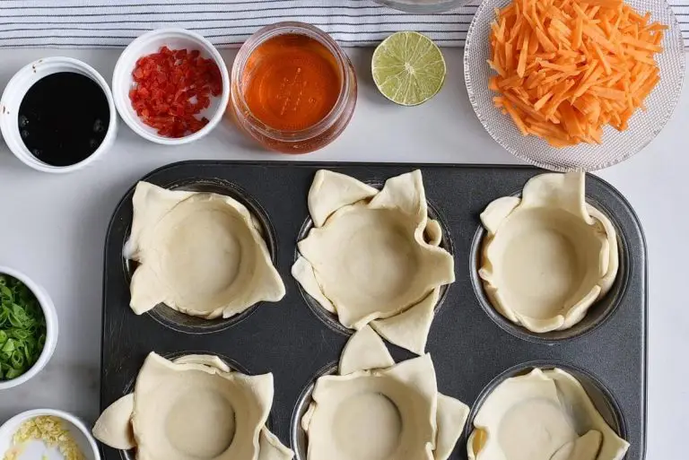 Step 2 - Thai Chicken Salad Wonton Cups