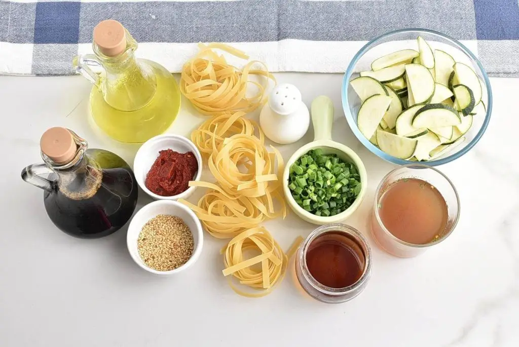 Ingredients for Thai Zucchini Noodles