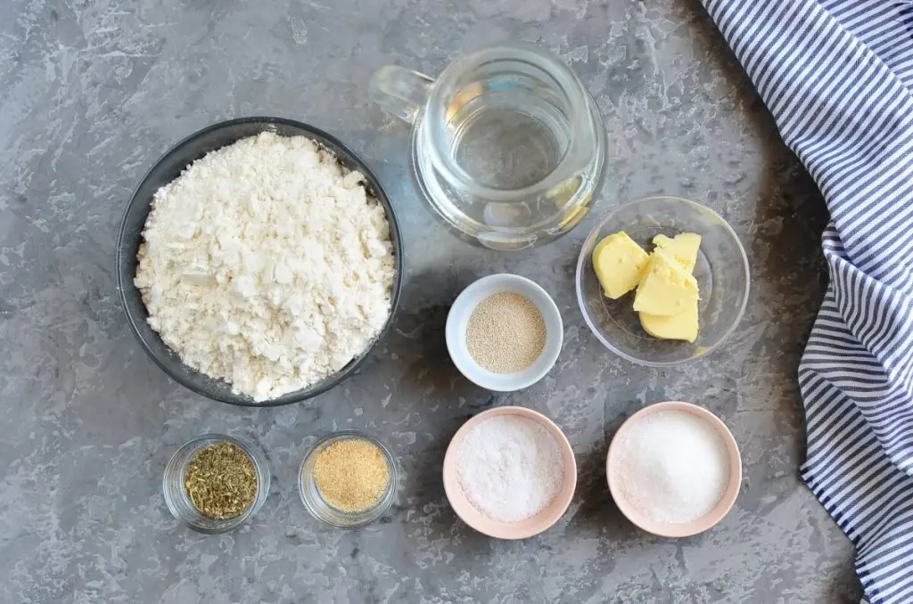 Ingredients for The Best Homemade Breadsticks