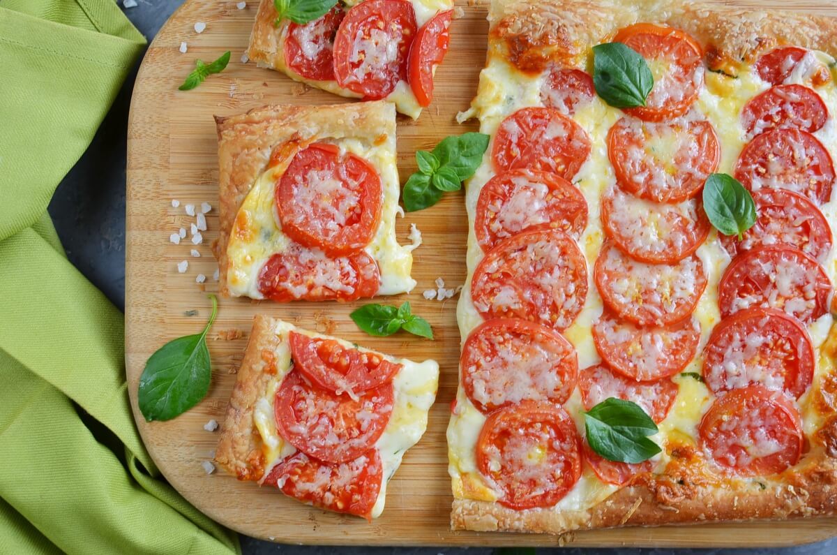Tomato Tart with Three Cheeses
