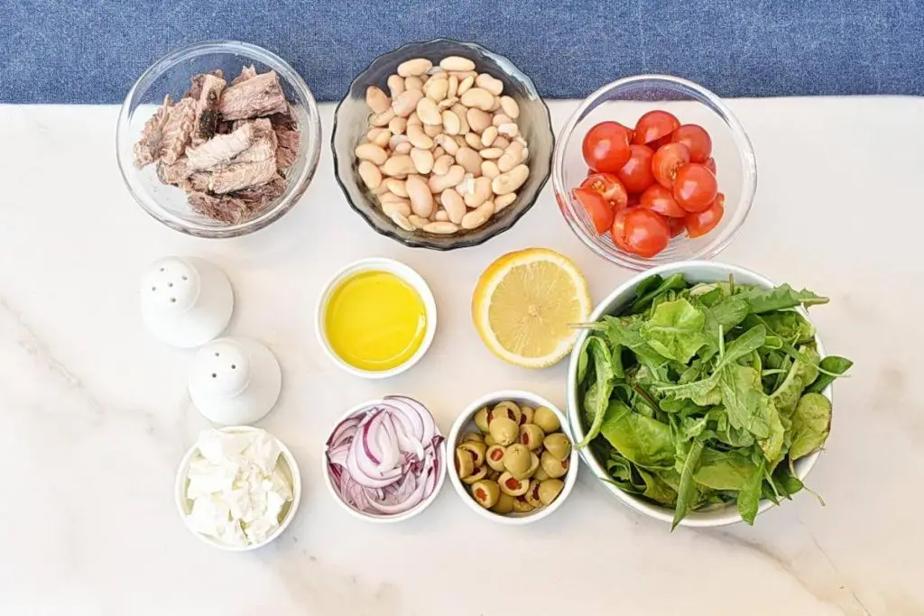 Ingredients for Tuscan Tuna and White Bean Salad