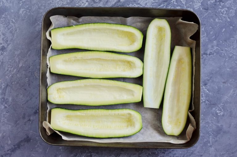Step 2 - Low Carb White Pizza Stuffed Zucchini Boats