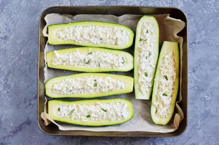 Step 4 - Low Carb White Pizza Stuffed Zucchini Boats