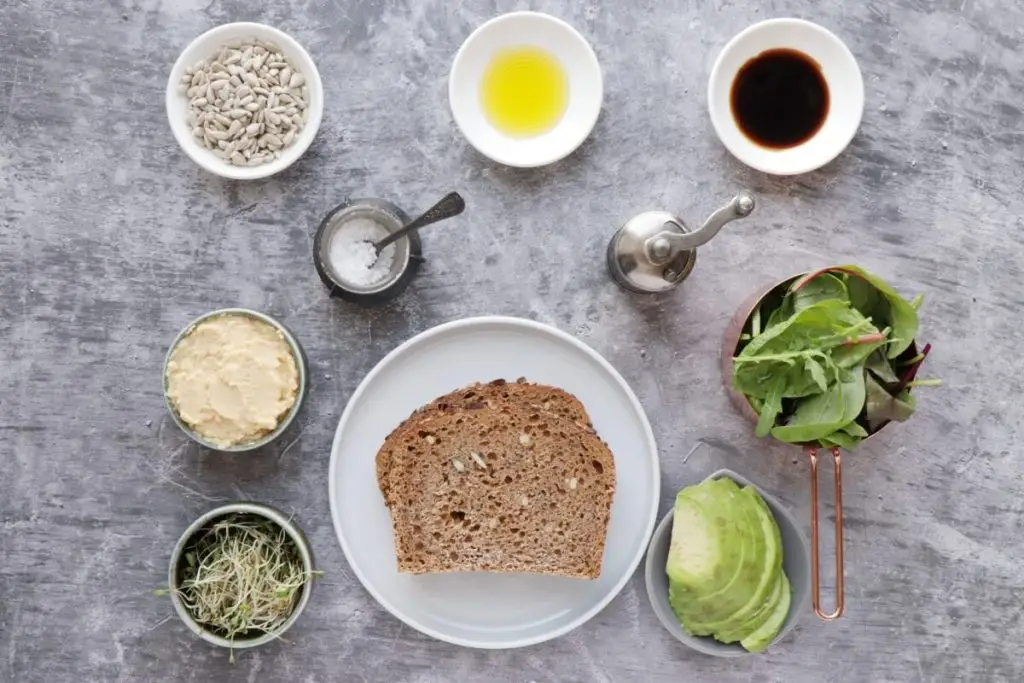 Ingredients for West Coast Avocado Toast