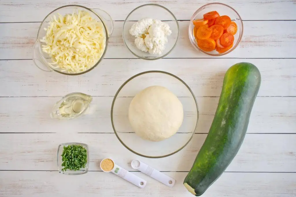 Ingredients for Best Zucchini Pizza