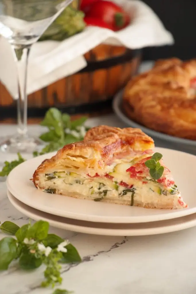 Zucchini, Tomato and Mozzarella Tart