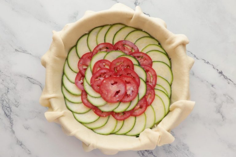 Step 4 - Zucchini, Tomato and Mozzarella Tart