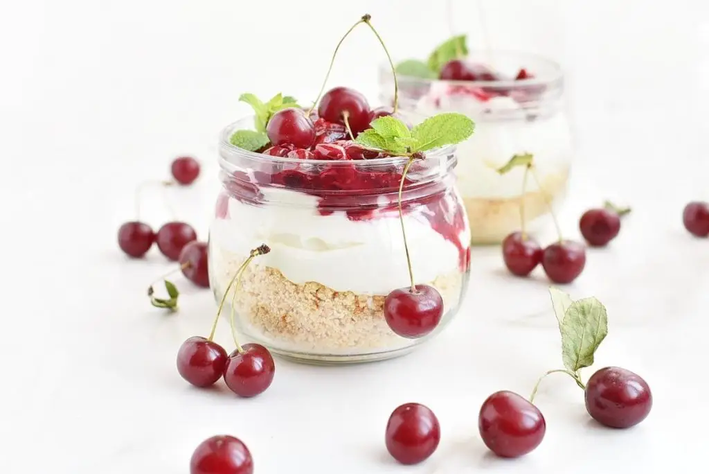 Cherry Cheesecake Dessert Jar