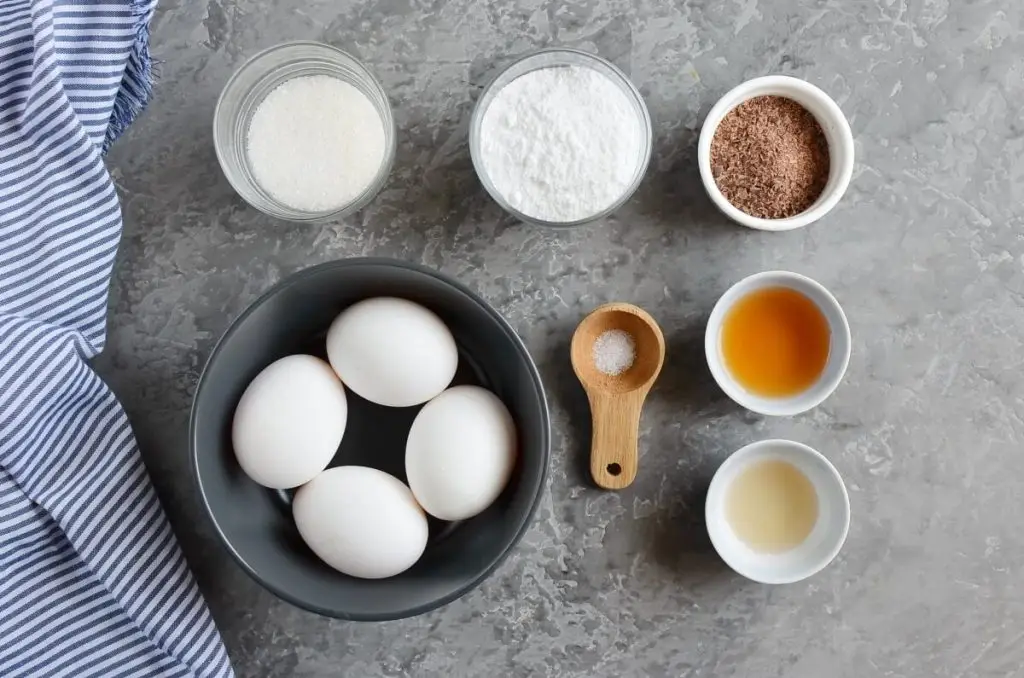Ingredients for Almond Meringue Ghost Cookies