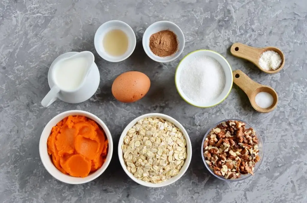 Ingredients for Baked Pumpkin Oatmeal