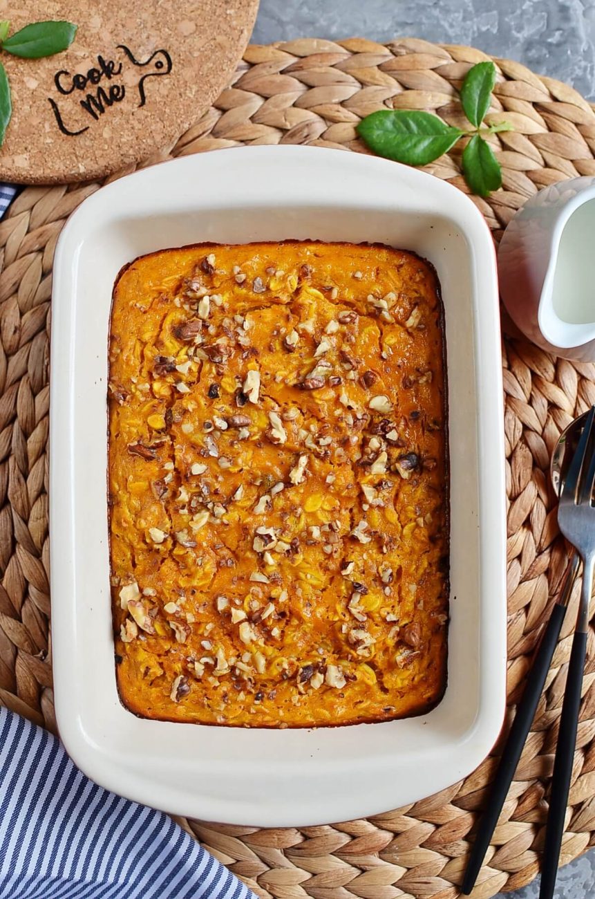 Baked Pumpkin Oatmeal Recipe - Cook.me Recipes