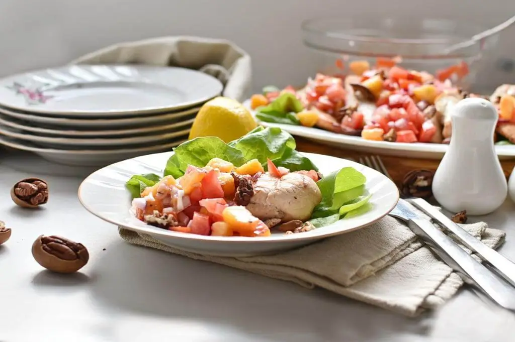 Buttermilk Chicken with Peach Salsa