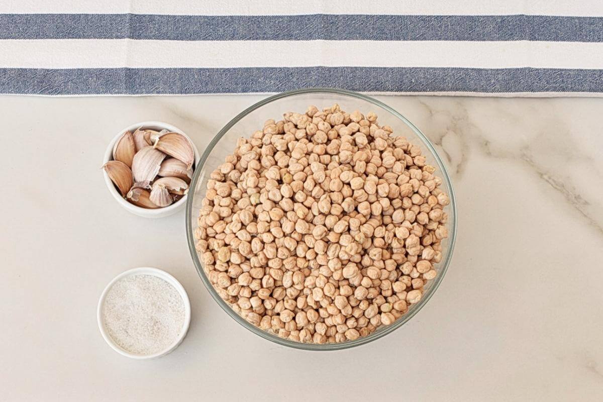 Ingridiens for Canning Chickpeas