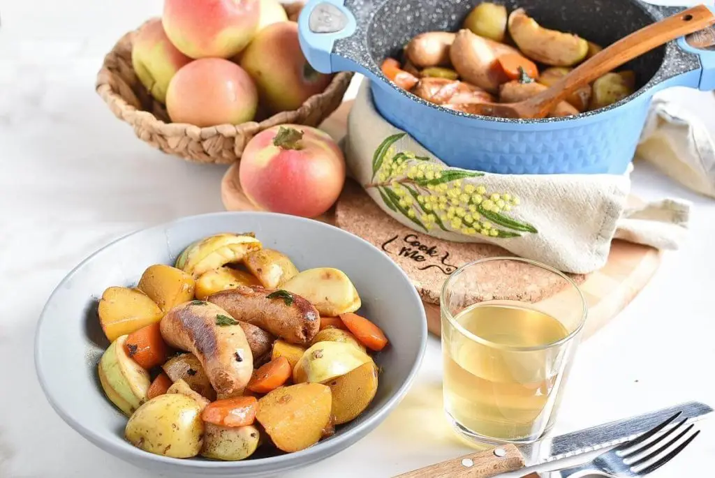 Cider, Apple and Sausage Casserole
