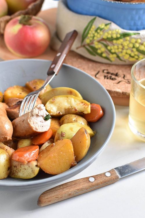 Cider, Apple and Sausage Casserole