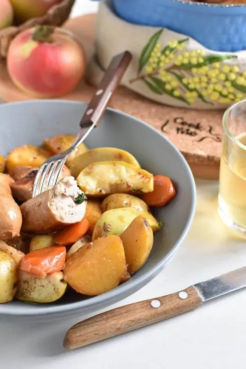 Cider, Apple and Sausage Casserole