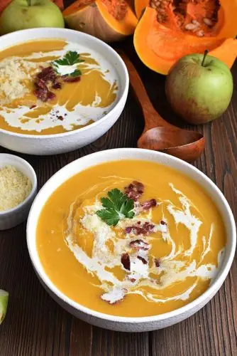 Creamy Butternut Squash Soup with Apple