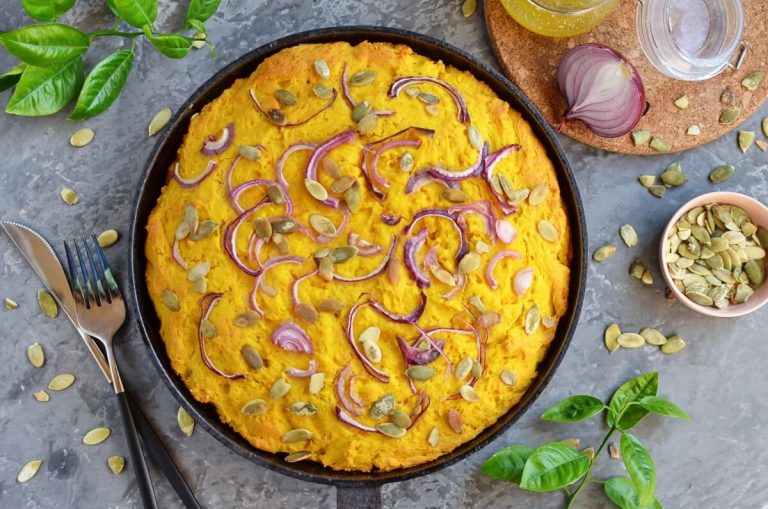 Step 8 - Double Pumpkin Cornbread with Red Onion