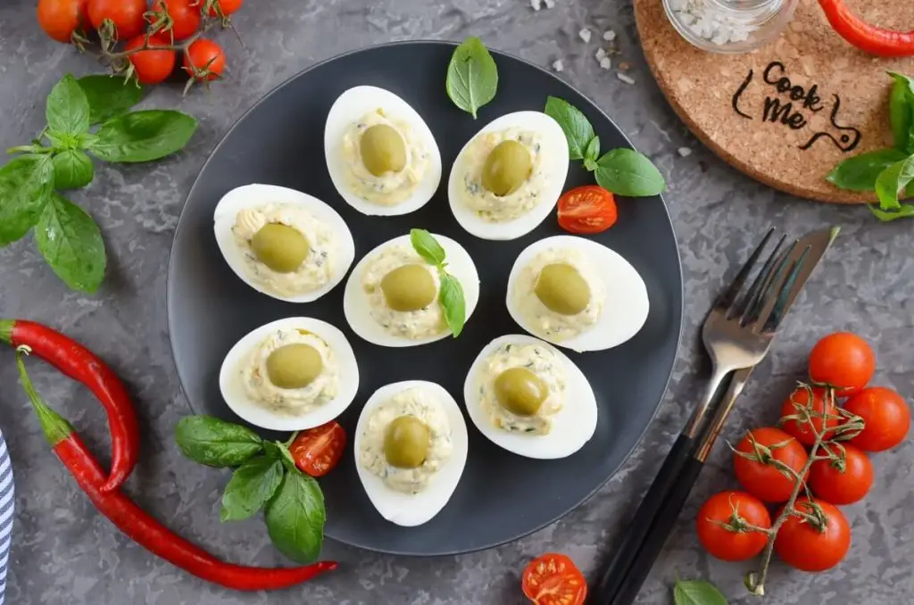 Eggs Mimosa with Olive Paste
