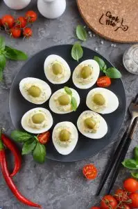 Eggs Mimosa with Olive Paste