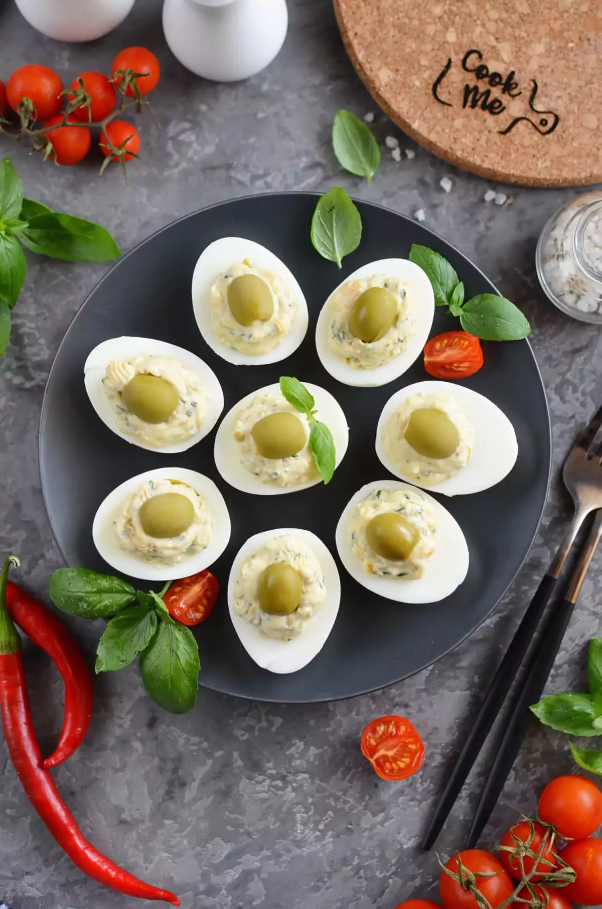 Eggs Mimosa with Olive Paste