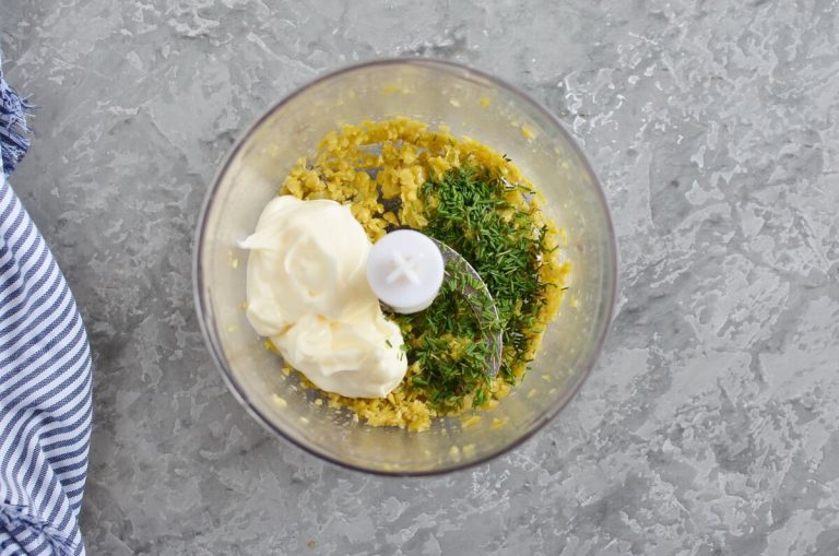 Step 1 - Eggs Mimosa with Olive Paste
