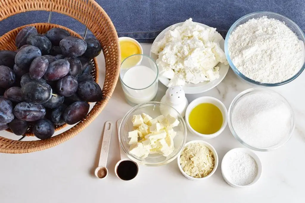 Ingredients for German Damson Plum Cake