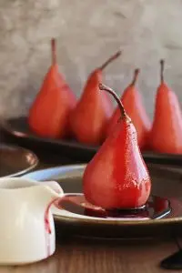 Hibiscus Poached Pears