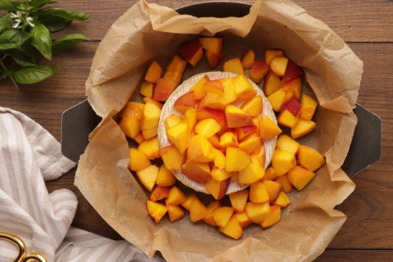 Step 3 - Honey, Basil & Peach Baked Brie