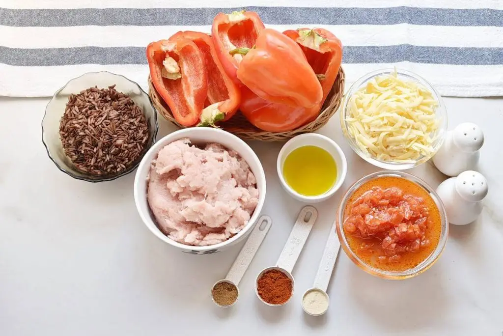 Ingredients for Mexican Stuffed Peppers