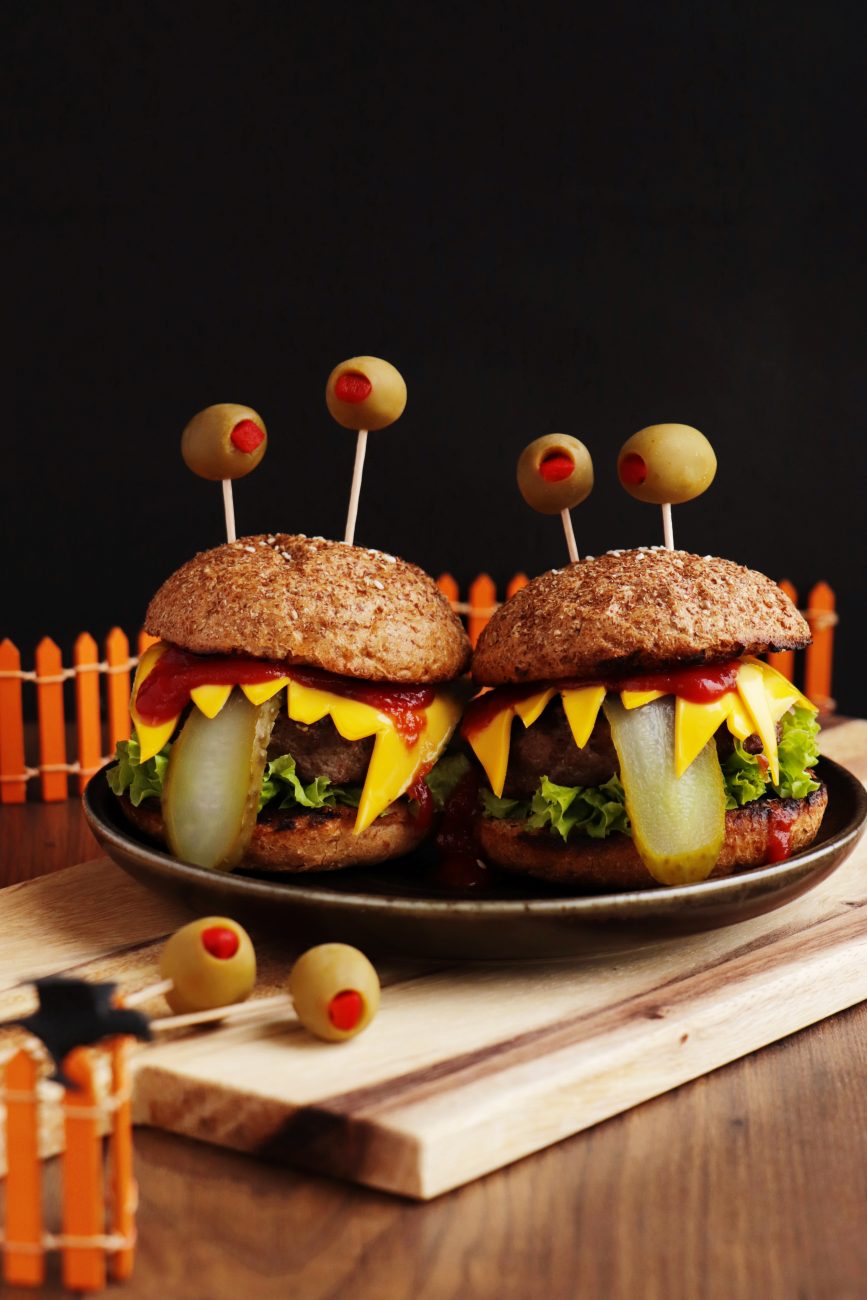 Halloween Monster Burgers Recipe Cook Me Recipes