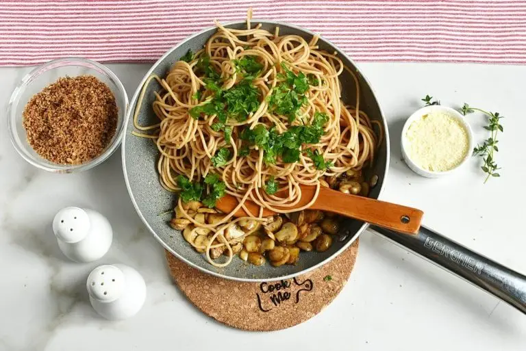 Step 6 - Mushroom and Thyme Butter Spelt Spaghetti