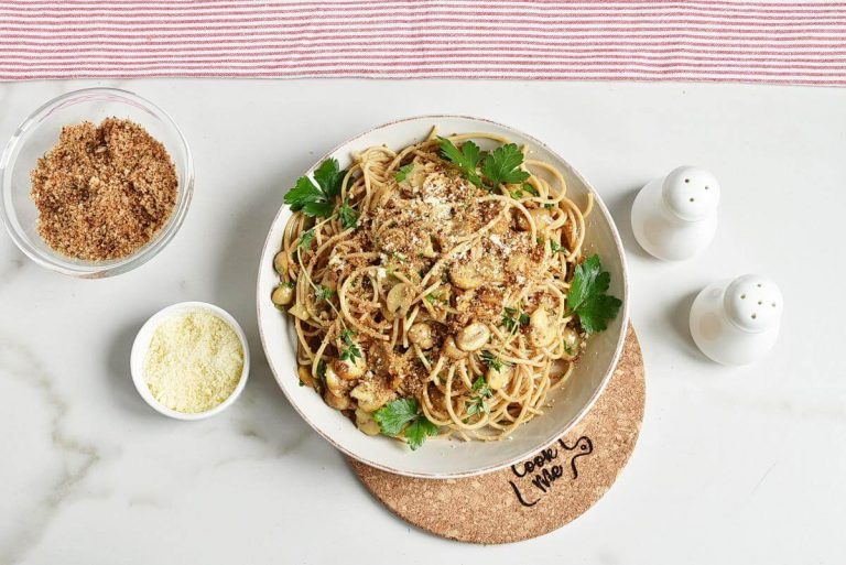 Step 7 - Mushroom and Thyme Butter Spelt Spaghetti