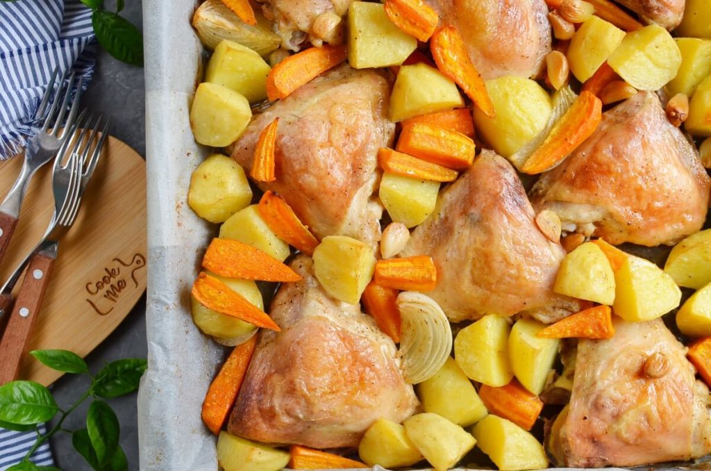 One Pan Chicken and Potatoes Recipe-How To Make One Pan Chicken and Potatoes-Delicious One Pan Chicken and Potatoes