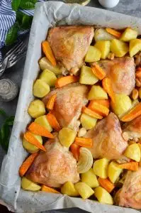 One Pan Chicken and Potatoes Recipe-How To Make One Pan Chicken and Potatoes-Delicious One Pan Chicken and Potatoes