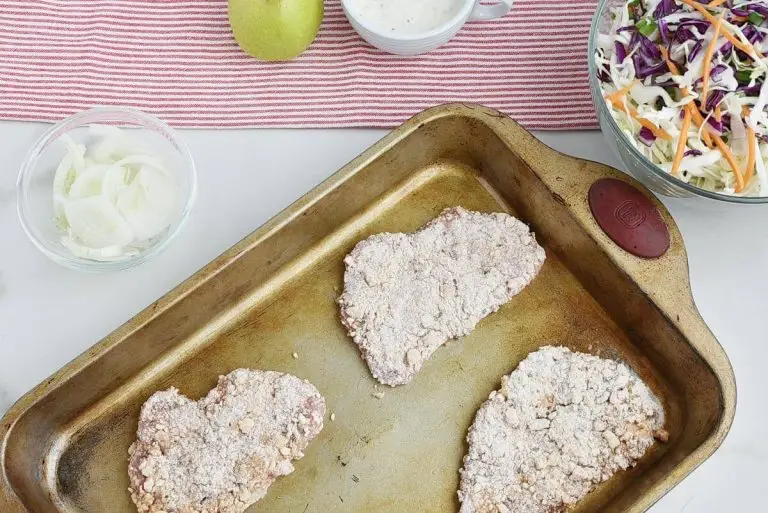 Step 6 - Oven-Fried Pork Cutlets with Apple Slaw