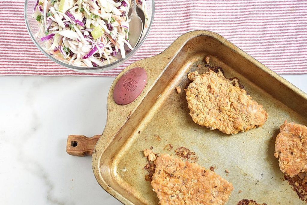Oven-Fried Pork Cutlets with Apple Slaw recipe - step 7