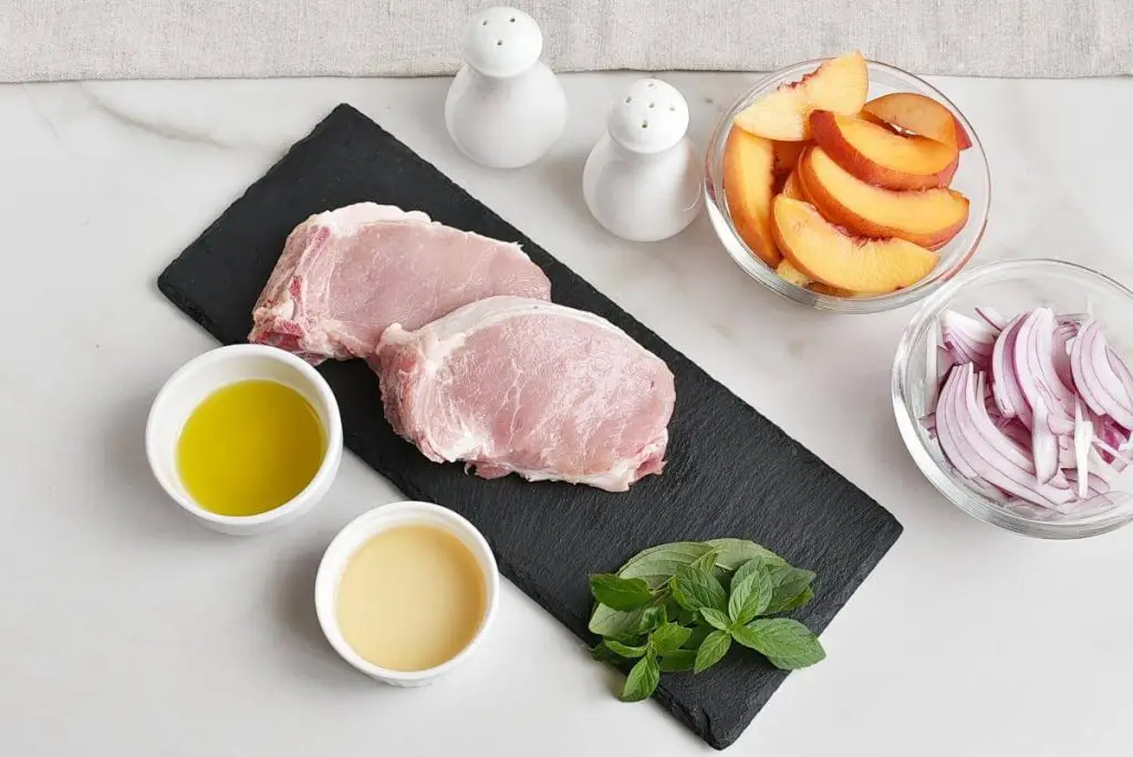 Ingredients for Peach Pork Chops