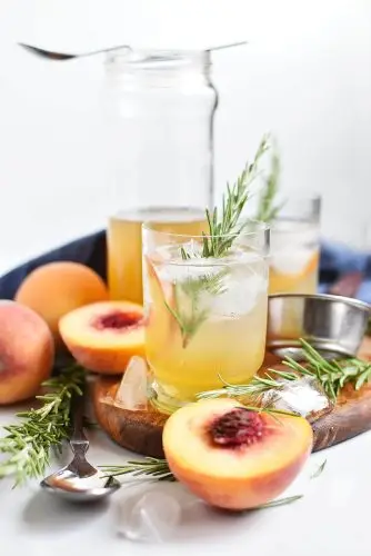 Peach-Rosemary Shrub Syrup