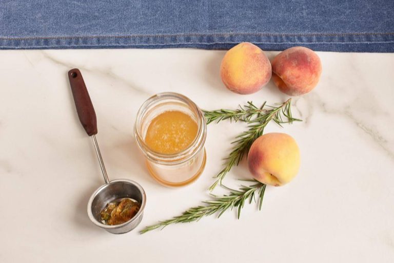 Step 3 - Peach-Rosemary Shrub Syrup